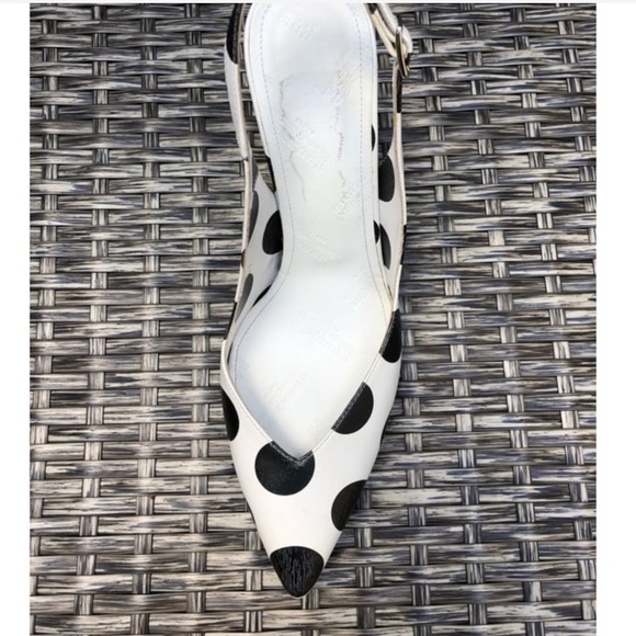 Maison Martin Margiela Polka Dot Leather Slingback Pumps Size 37EU NEW - Picture 5 of 9